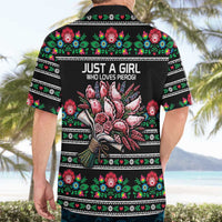 Pink Pierogi Flowers Over Dumplings Hawaiian Shirt