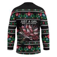 Pink Pierogi Flowers Over Dumplings Hockey Jersey