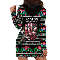 Pink Pierogi Flowers Over Dumplings Hoodie Dress