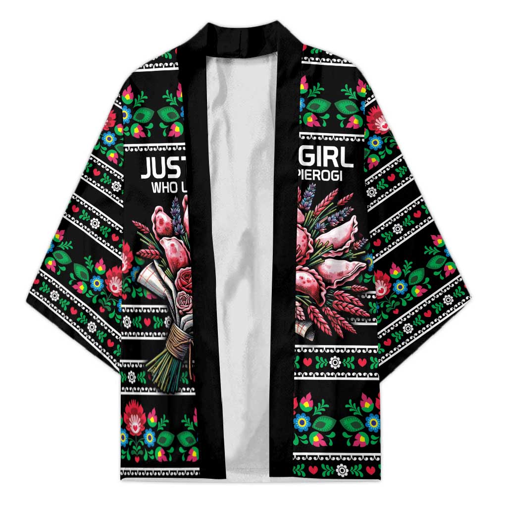 Pink Pierogi Flowers Over Dumplings Kimono