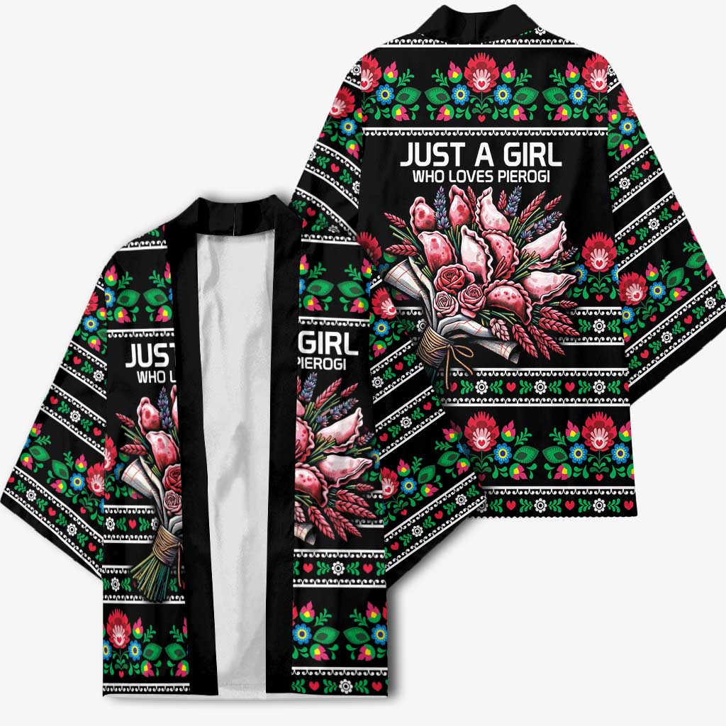 Pink Pierogi Flowers Over Dumplings Kimono