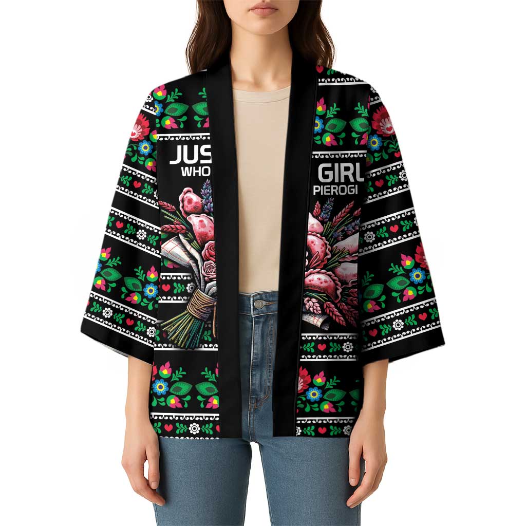 Pink Pierogi Flowers Over Dumplings Kimono