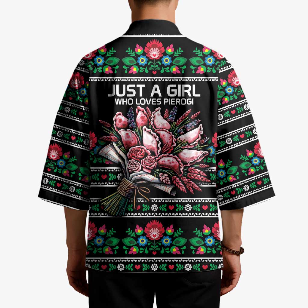 Pink Pierogi Flowers Over Dumplings Kimono