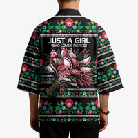 Pink Pierogi Flowers Over Dumplings Kimono