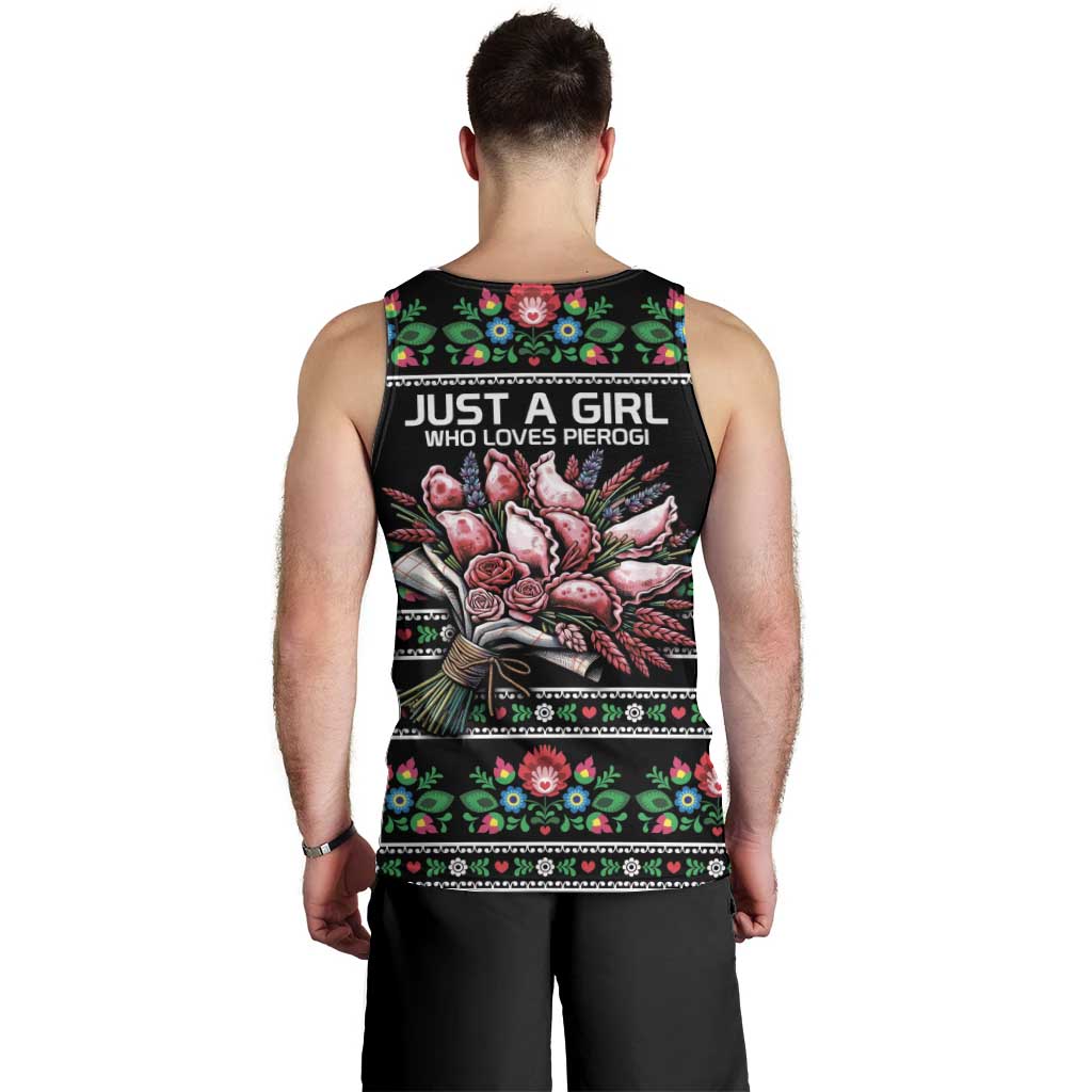 Pink Pierogi Flowers Over Dumplings Men Tank Top