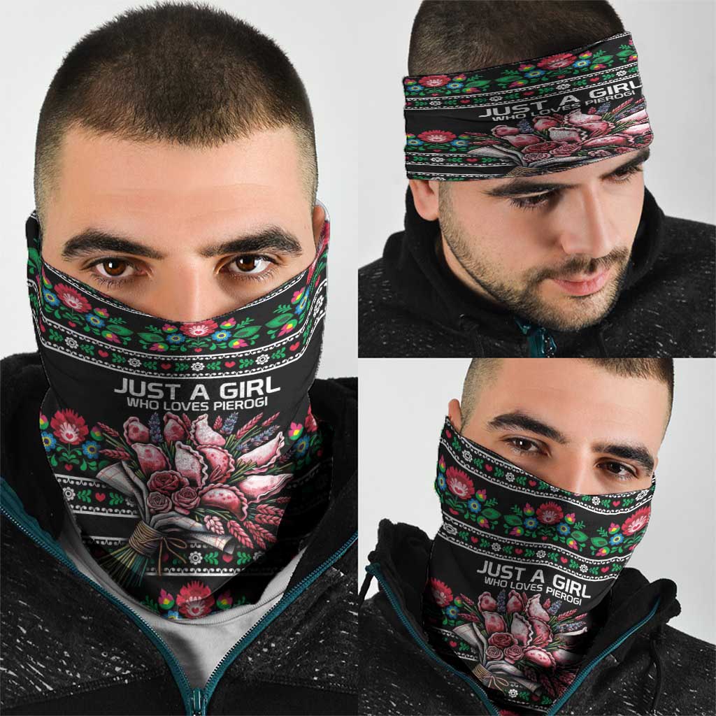 Pink Pierogi Flowers Over Dumplings Neck Gaiter