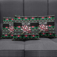 Pink Pierogi Flowers Over Dumplings Pillow Cover