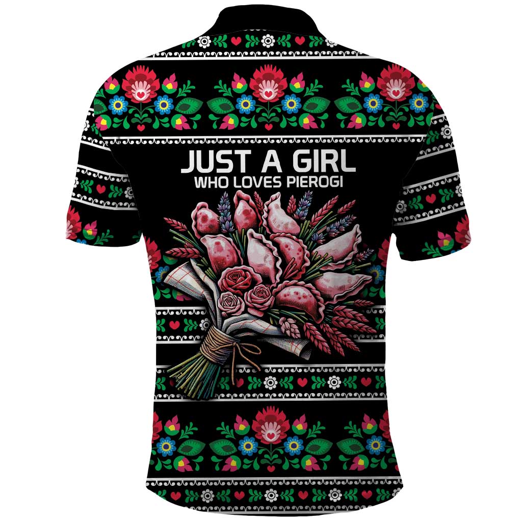 Pink Pierogi Flowers Over Dumplings Polo Shirt