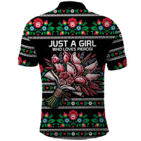 Pink Pierogi Flowers Over Dumplings Polo Shirt