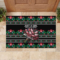 Pink Pierogi Flowers Over Dumplings Rubber Doormat