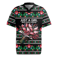 Pink Pierogi Flowers Over Dumplings Rugby Jersey