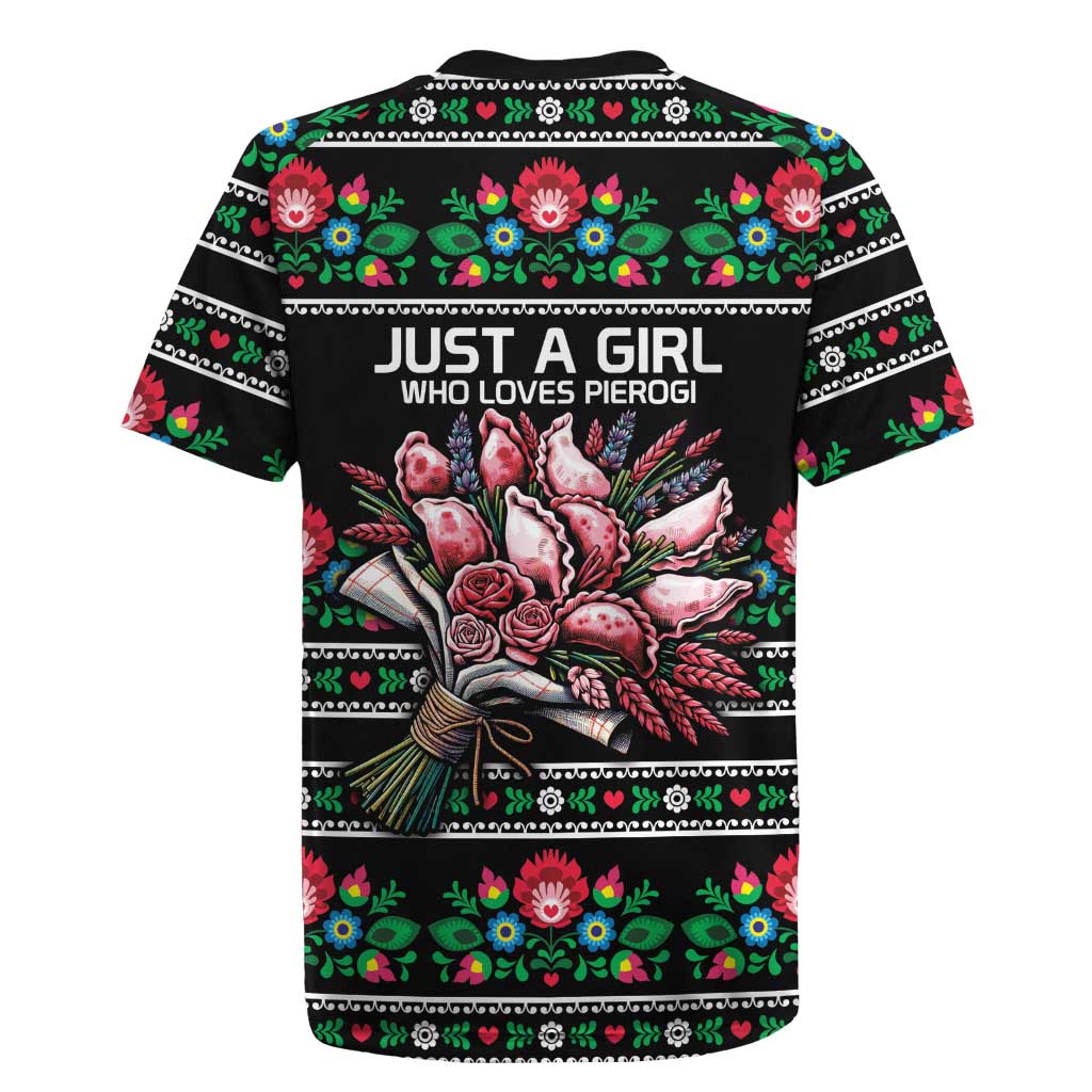 Pink Pierogi Flowers Over Dumplings Rugby Jersey