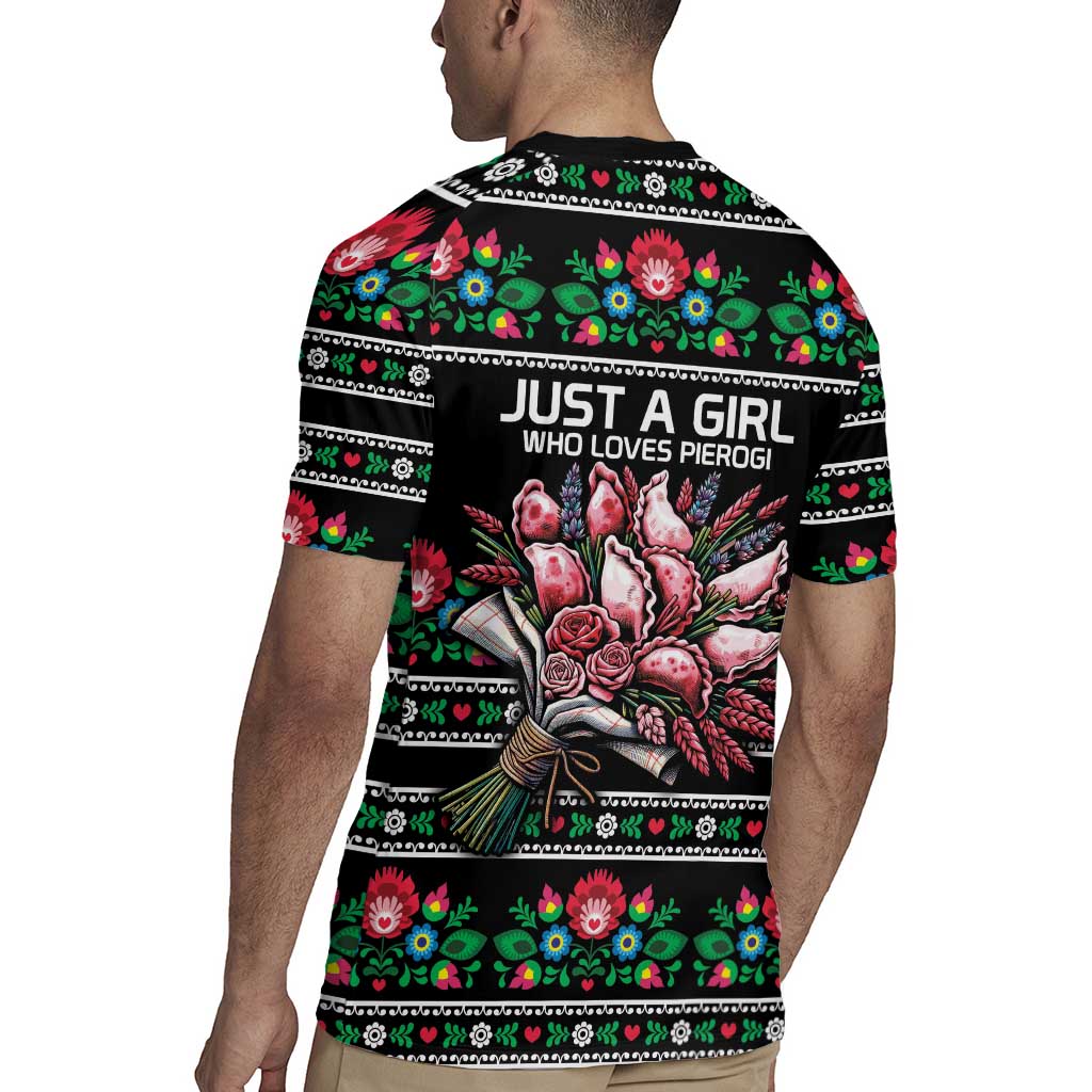 Pink Pierogi Flowers Over Dumplings Rugby Jersey