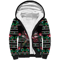 Pink Pierogi Flowers Over Dumplings Sherpa Hoodie