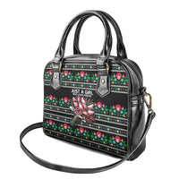 Pink Pierogi Flowers Over Dumplings Shoulder Handbag