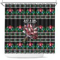 Pink Pierogi Flowers Over Dumplings Shower Curtain