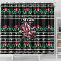 Pink Pierogi Flowers Over Dumplings Shower Curtain