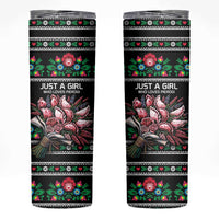 Pink Pierogi Flowers Over Dumplings Skinny Tumbler