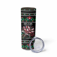 Pink Pierogi Flowers Over Dumplings Skinny Tumbler