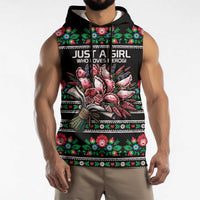 Pink Pierogi Flowers Over Dumplings Sleeveless Hoodie