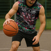 Pink Pierogi Flowers Over Dumplings Sleeveless Hoodie