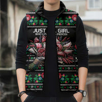 Pink Pierogi Flowers Over Dumplings Sleeveless Puffer Jacket