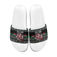 Pink Pierogi Flowers Over Dumplings Slide Sandals
