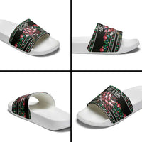 Pink Pierogi Flowers Over Dumplings Slide Sandals