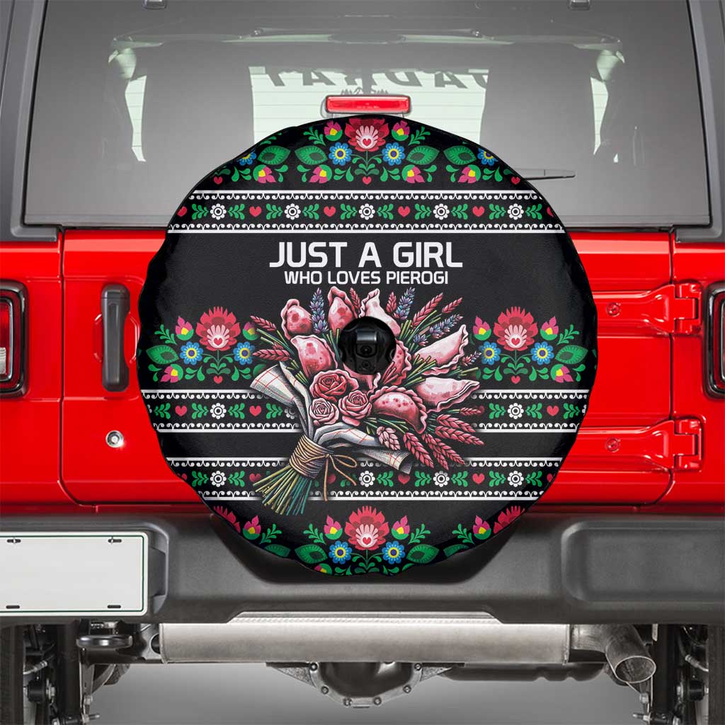 Pink Pierogi Flowers Over Dumplings Spare Tire Cover
