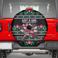 Pink Pierogi Flowers Over Dumplings Spare Tire Cover