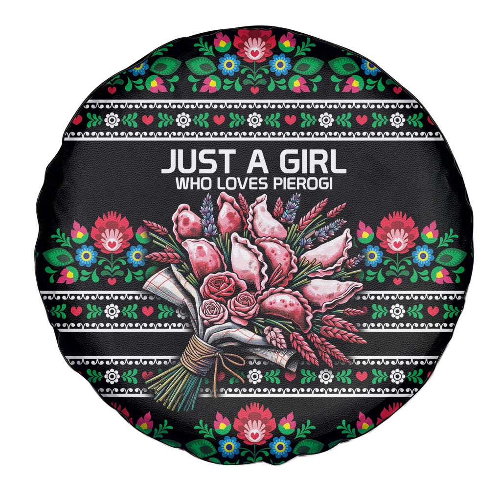 Pink Pierogi Flowers Over Dumplings Spare Tire Cover