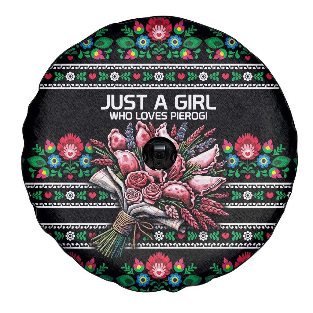 Pink Pierogi Flowers Over Dumplings Spare Tire Cover