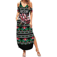 Pink Pierogi Flowers Over Dumplings Summer Maxi Dress