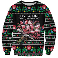 Pink Pierogi Flowers Over Dumplings Sweatshirt