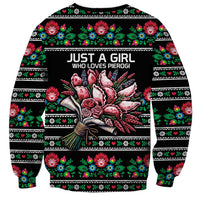 Pink Pierogi Flowers Over Dumplings Sweatshirt
