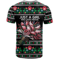 Pink Pierogi Flowers Over Dumplings T Shirt