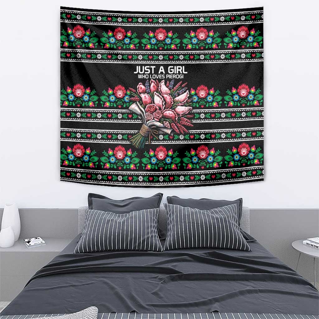 Pink Pierogi Flowers Over Dumplings Tapestry