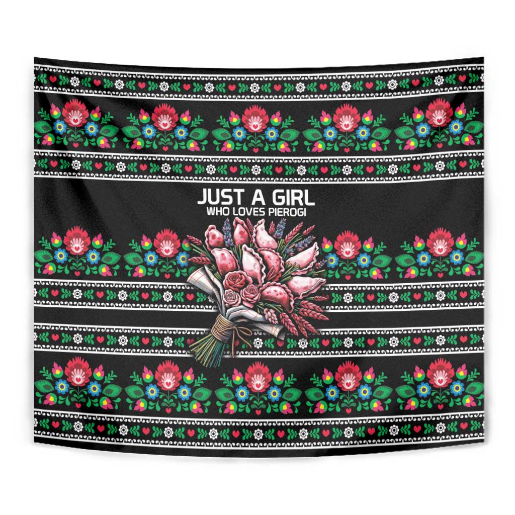 Pink Pierogi Flowers Over Dumplings Tapestry