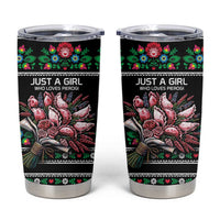 Pink Pierogi Flowers Over Dumplings Tumbler Cup