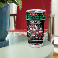 Pink Pierogi Flowers Over Dumplings Tumbler Cup