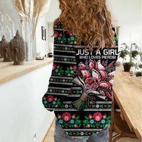 Pink Pierogi Flowers Over Dumplings Women Casual Shirt