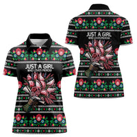 Pink Pierogi Flowers Over Dumplings Women Polo Shirt