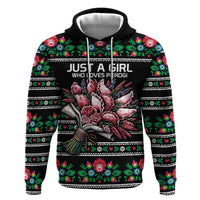 Pink Pierogi Flowers Over Dumplings Zip Hoodie