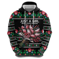 Pink Pierogi Flowers Over Dumplings Zip Hoodie