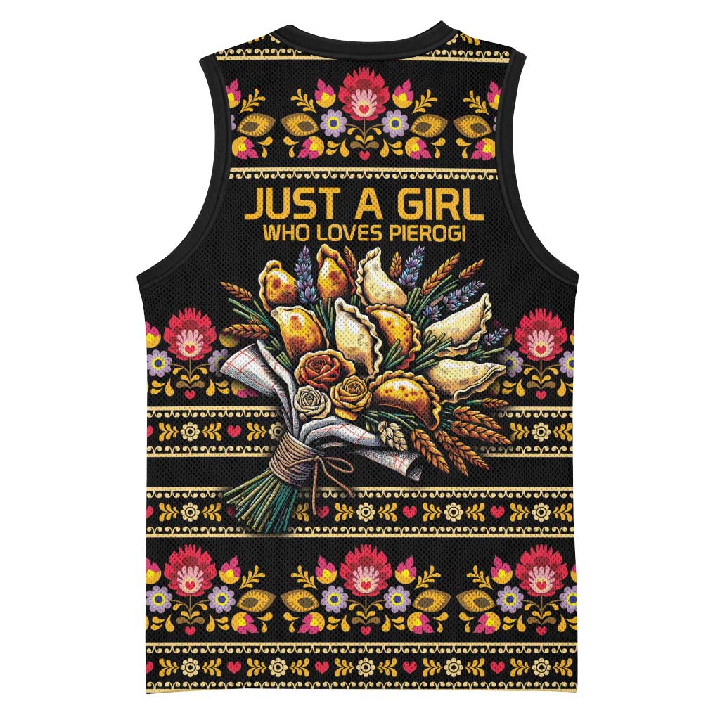 Gold Pierogi Flowers Over Dumplings Basketball Jersey