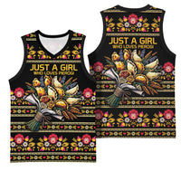 Gold Pierogi Flowers Over Dumplings Basketball Jersey
