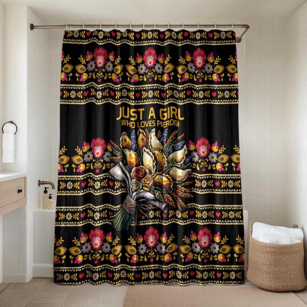 Gold Pierogi Flowers Over Dumplings Bathroom Set