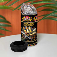 Gold Pierogi Flowers Over Dumplings 4 in 1 Can Cooler Tumbler