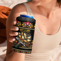 Gold Pierogi Flowers Over Dumplings 4 in 1 Can Cooler Tumbler