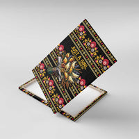 Gold Pierogi Flowers Over Dumplings Canvas Wall Art